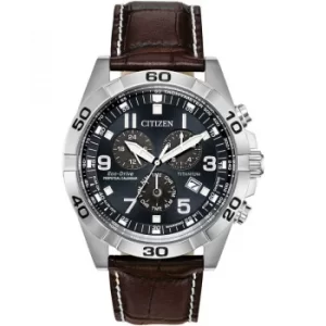 Image of Mens Citizen Eco-drive Gents Perpetual Calendar Alarm Chronograph Stainless Steel Watch
