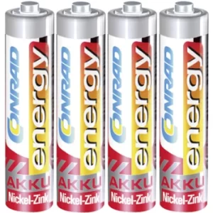 Image of Conrad Energy Rechargeable AAA Battery (x4) NiZn 1.6V
