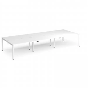Image of Adapt II Triple Back to Back Desk s 4200mm x 1600mm - White Frame whit