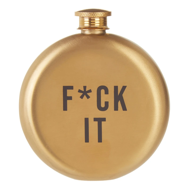 Image of Premier Housewares Mimo F*Ck It Hip Flask Gold unisex