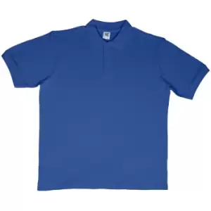 Image of SG Mens Ring-Spun Cotton Short Sleeve Polo Shirt (L) (Royal)