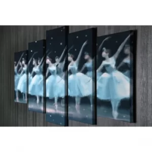 Image of BC109 Multicolor Decorative Canvas Painting (5 Pieces)