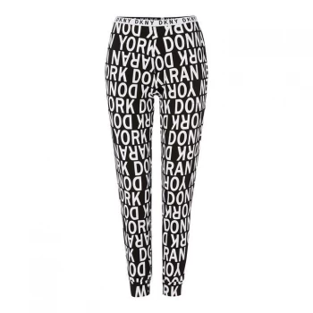 Image of DKNY AOP Logo Jogging Pants - 019 BLACKPRT