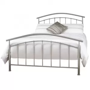Image of Serene Mercury 5ft Kingsize Silver Metal Bed