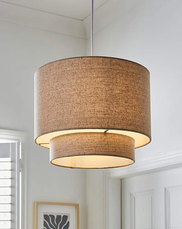 Image of Searchlight Two Tier Shade 30cm Natural - Searchlight Natural MP00801