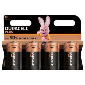 Image of Duracell Plus Power D Batteries - 4 Pack