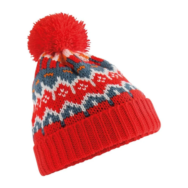 Image of Beechfield Mens Retro Skiing Beanie in Red Red Male One Size