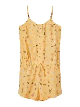 Image of NAME IT Floral Print Playsuit Women Yellow