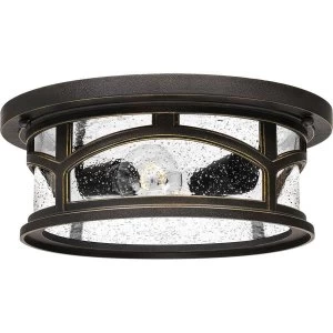 Image of 2 Light Flush Mount - Palladian Bronze Finish, E27