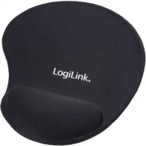 Image of LogiLink ID0027 Mouse pad with wrist rest Ergonomic Black (W x H x D) 195 x 3 x 230 mm