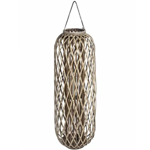 Image of Hill Huge Standing Wicker Lantern HI-18730