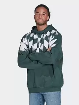 Image of adidas Originals Rekive Graphic Hoodie, Green, Size XL, Men