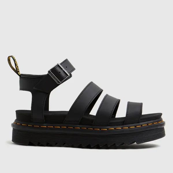 Image of Dr Martens Black Blaire Hydro Leather Strap Sandals Black Female 7 204035UK