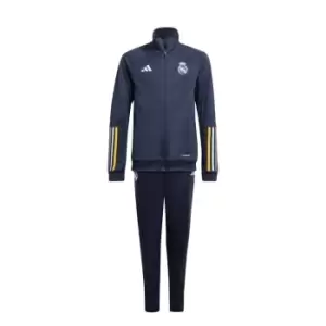 Image of adidas Real Madrid Tracksuit 2023 2024 Juniors - Blue