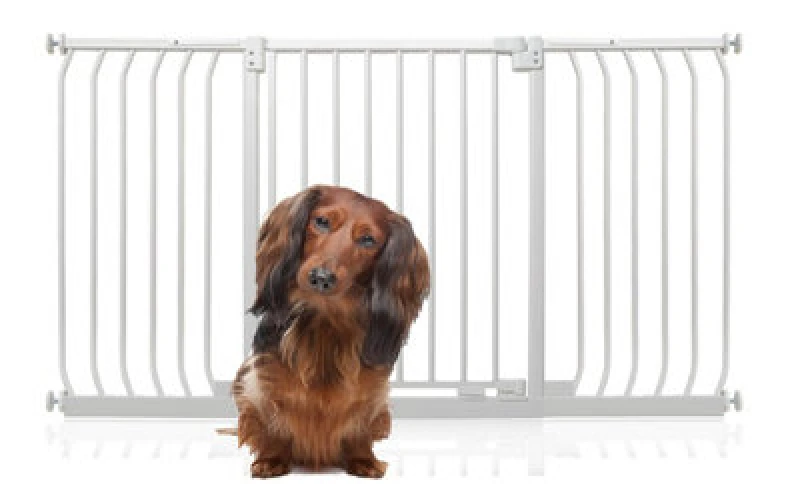 Image of Bettacare Elite Pressure Dog Gate, 143Cm - 152Cm, Matt White, Pressure Fit Pet Gate For Dog And Puppy
