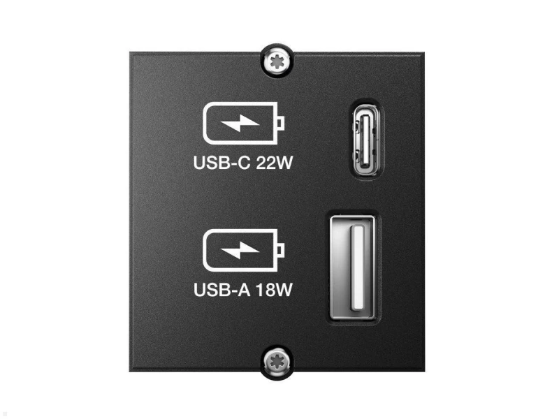Image of Bachmann 917.227 socket-outlet USB A + USB C Black