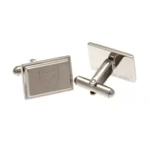 Image of West Ham United FC Stainless Steel Cufflinks (One Size) (Silver)