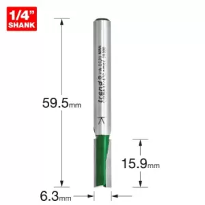 Image of Trend CRAFTPRO Two Flute Straight Router Cutter 6.3mm 16mm 1/4"