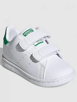 Image of adidas Originals Stan Smith Infant Trainers - White/Green, Size 9