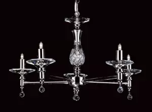 Image of San Marino Nickel 5 Arm Chandelier