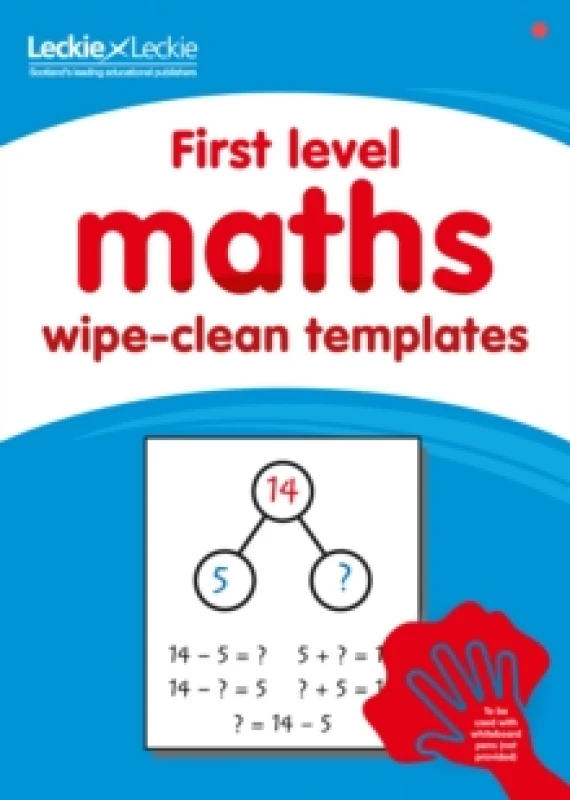 Image of Leckie First Level Wipe-Clean Maths Templates for CfE Primary Maths Book Multi unisex