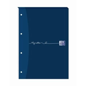Image of Oxford My Notes A4 Refill Pad 160 Pages 70gm2 Headbound Ruled Margin Punched 4 Holes Blue Pack 5