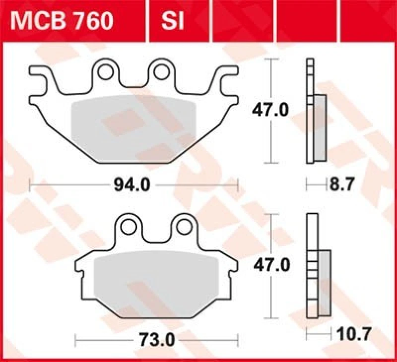 Image of TRW Lucas Brake pad MCB760
