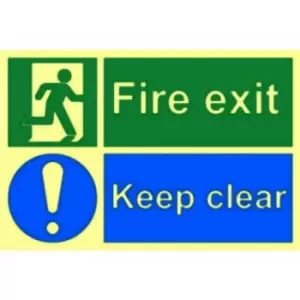 Image of Fire Exit (Man Right) - PHS (300 X 150MM)
