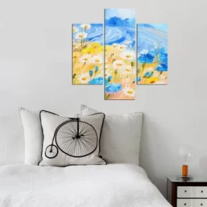 Image of 3MDF-083 Multicolor Decorative MDF Painting (3 Pieces)