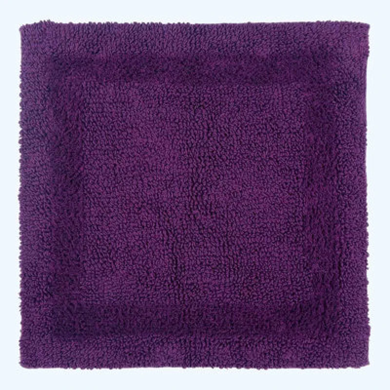 Image of Homescapes Luxury Reversible Cotton Shower Mat - Plum