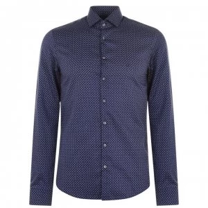 Image of Calvin Klein Print Shirt - Navy 0G2