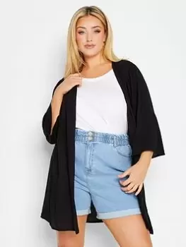 Image of Yours Crochet Back Cover Up Black, Size 18-20, Women