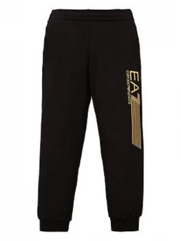 Image of Emporio Armani EA7 7 Lines Logo Jogging Pants Black Size 12 Years Boys