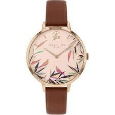 Image of Sara Miller Pink And Tan Fashion Watch - Sa2092 - multicoloured