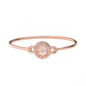 Image of Michael Kors MK Rose Gold Tone Cubic Zirconia Bangle