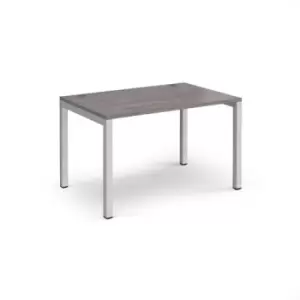 Image of Connex starter unit single 1200mm x 800mm - silver frame and grey oak top