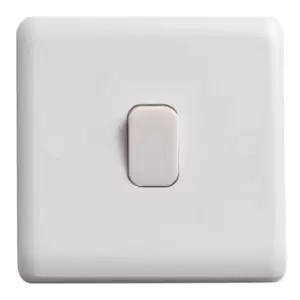 Image of Vimark Curve 10A 1 Gang 1 Way Light Switch - VC1202 - 241384