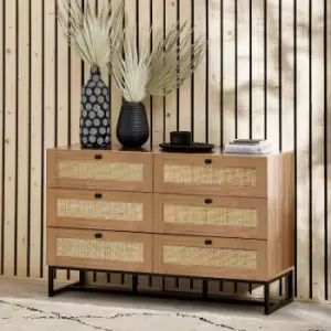 Image of Julian Bowen Padstow 6 Drawer Chest Oak