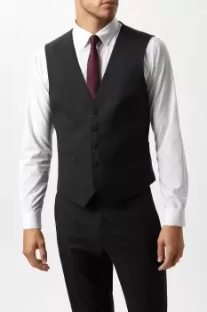 Image of Tailored Fit Charcoal Essential Suit Waistcoat