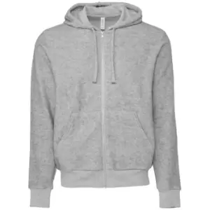 Image of Bella + Canvas Unisex Adult Sueded Full Zip Hoodie (S) (Athletic Heather Grey)
