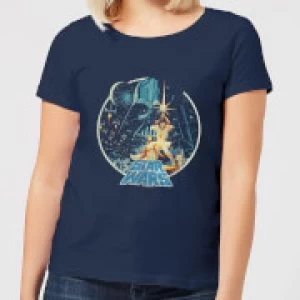 Image of Star Wars Vintage Victory Womens T-Shirt - Navy - S
