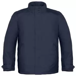 Image of B&C Mens Real+ Premium Windproof Thermo-Isolated Jacket (Waterproof PU Coating) (S) (Navy Blue)