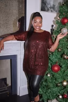 Image of Sequin Embellished Swing Top