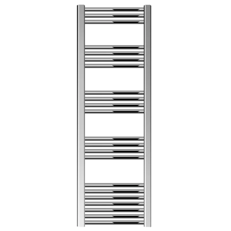 Image of Balterley Straight Heated Towel Rail Radiator, 344W, 400 x 1400mm, Chrome in Silver Silver Unisex
