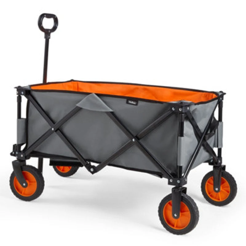 Image of VonHaus 70kg Weight Capacity Lightweight Collapsible Garden Trolley Grey