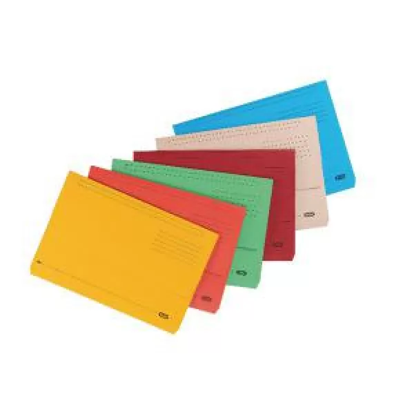Image of Elba Strongline Document Wallet Bright Manilla Foolscap Assorted 10
