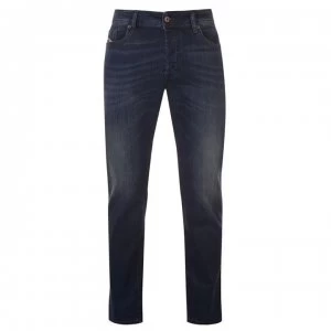 Image of Diesel Waykee Stretch Straight Jeans - Indigo 814W