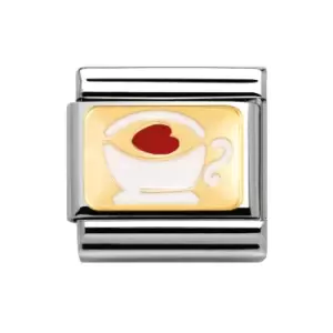 Image of Nomination Classic Gold Coffee Cup Charm