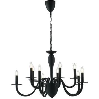 Image of Fan Europe Lighting - Fan Europe ARMSTRONG 10 Light Chandeliers Black 92x53cm