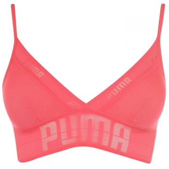 Image of Puma Sheer Triangle Bralette - Red